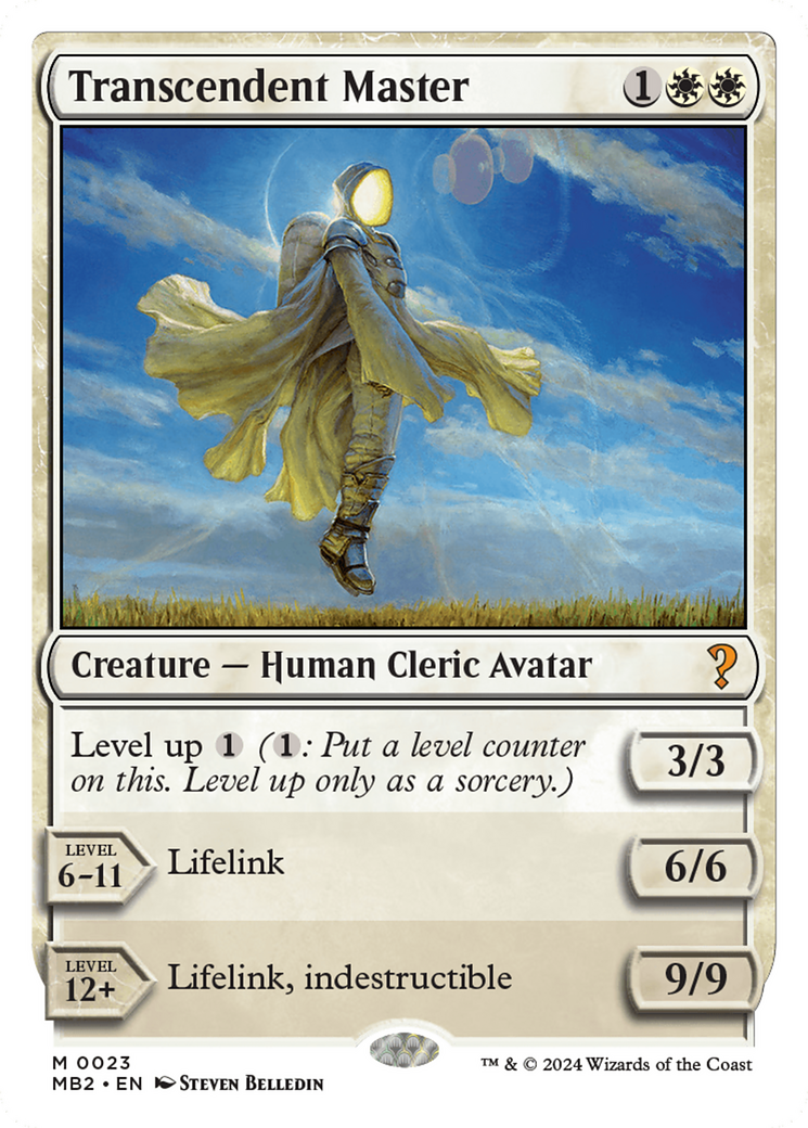 Transcendent Master (White Border) (MB2-023)  - Mystery Booster 2