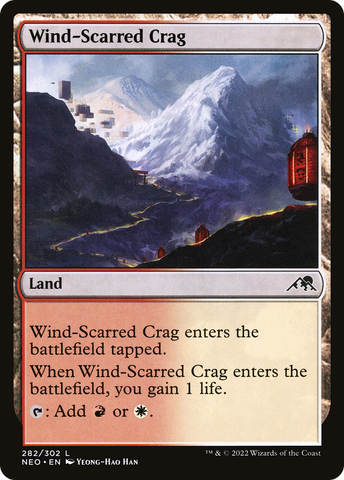 Wind-Scarred Crag (NEO-282)  Foil - Kamigawa: Neon Dynasty