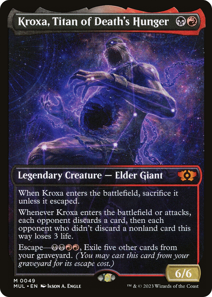 Kroxa, Titan of Death's Hunger (MUL-049)  Foil - Multiverse Legends: (Showcase)