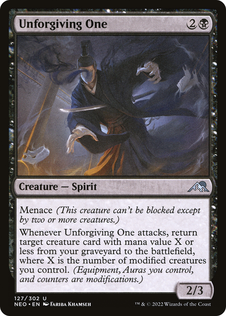 Unforgiving One (NEO-127)  Foil - Kamigawa: Neon Dynasty