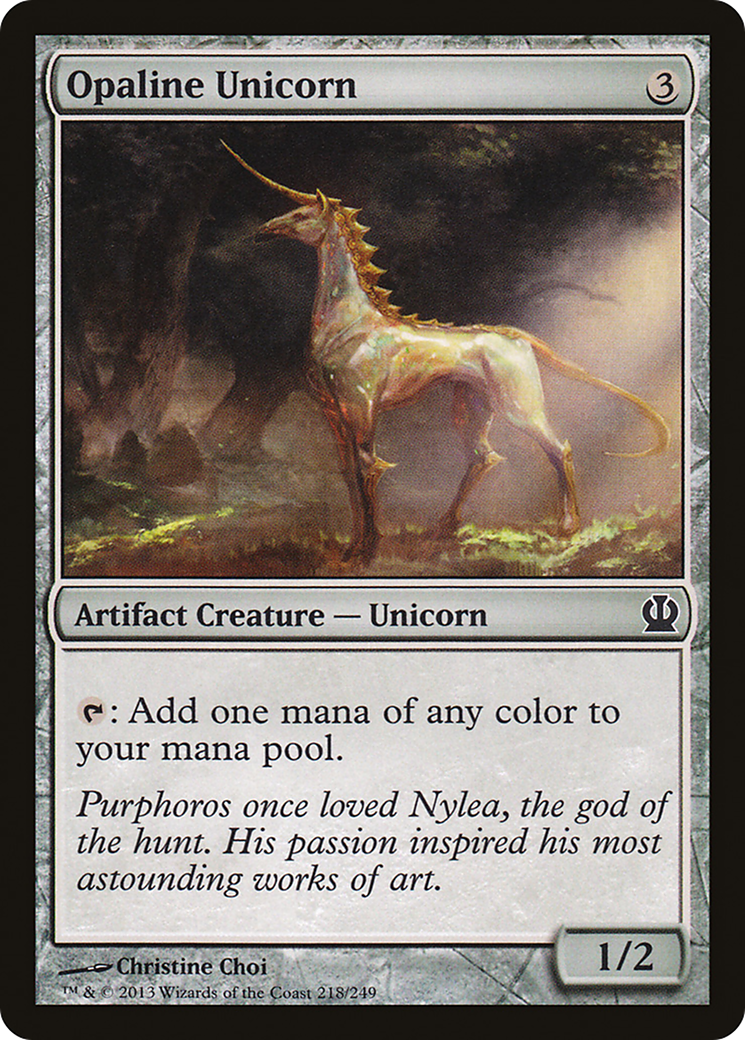 Opaline Unicorn (THS-218)  Foil - Theros