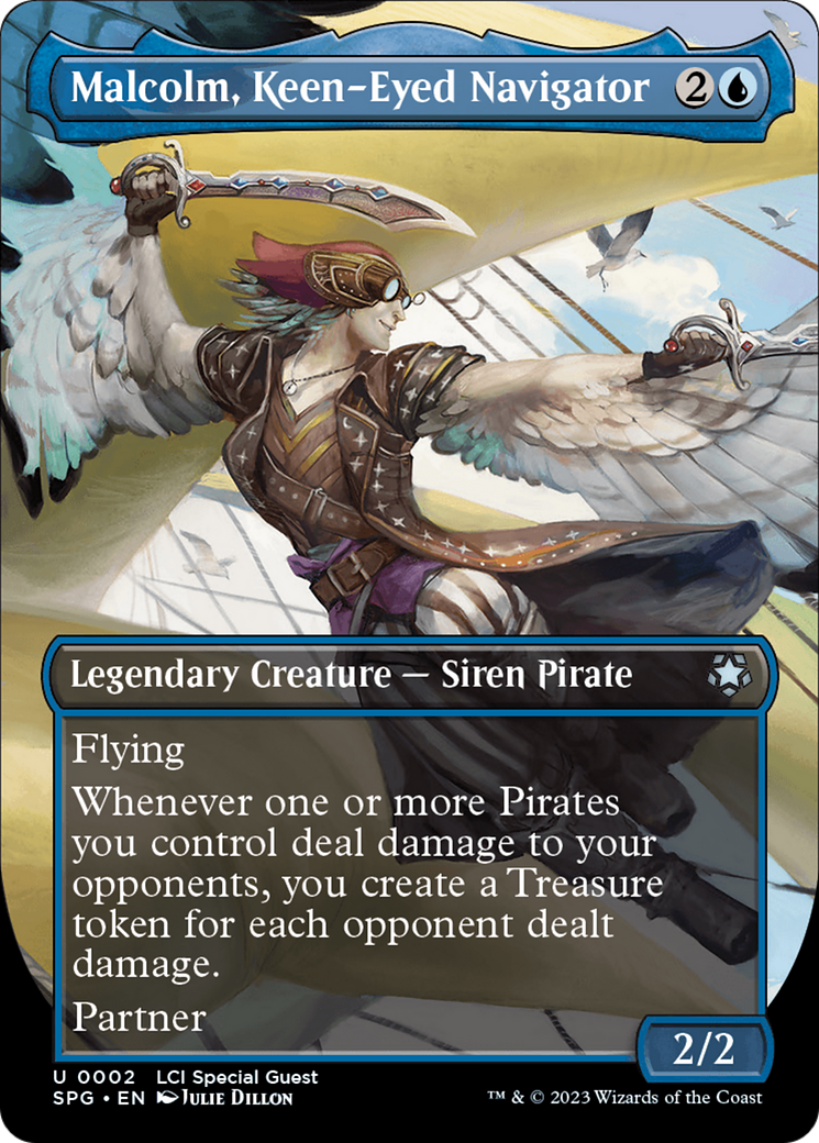 Malcolm, Keen-Eyed Navigator (Borderless) (SPG-002)  Foil - Special Guests