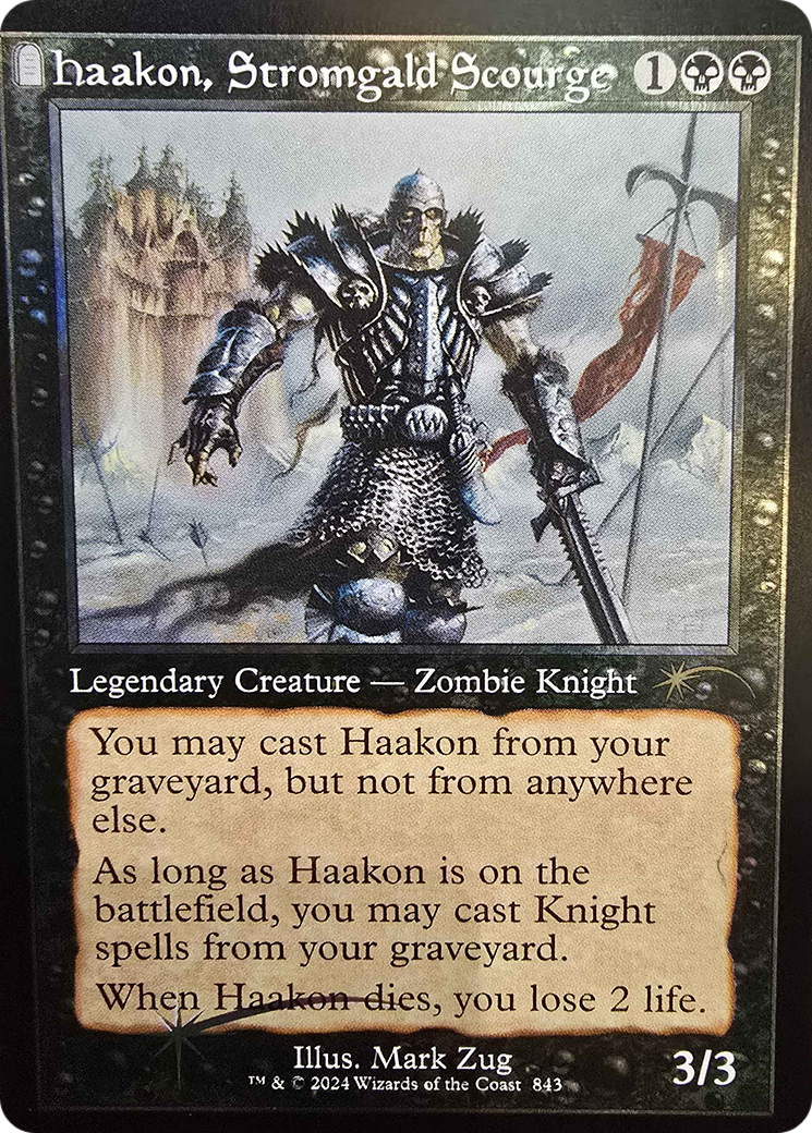Haakon, Stromgald Scourge (Retro Frame) (SLD-843)  Foil - Secret Lair Drop: (tombstone)