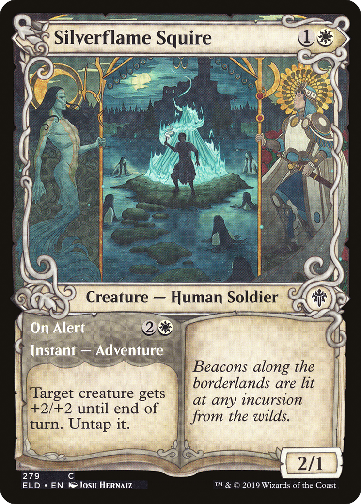 Silverflame Squire (Showcase) (ELD-279)  - Throne of Eldraine: (Showcase)