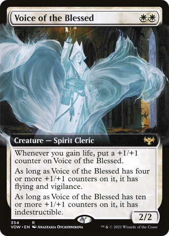 Voice of the Blessed (Extended Art) (VOW-354)  Foil - Innistrad: Crimson Vow: (Extended Art)