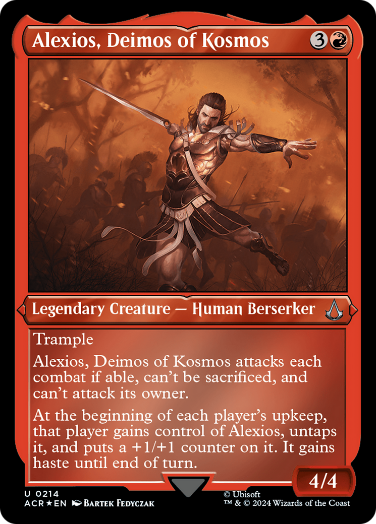 Alexios, Deimos of Kosmos (ACR-214)  Etched Foil - Assassin's Creed