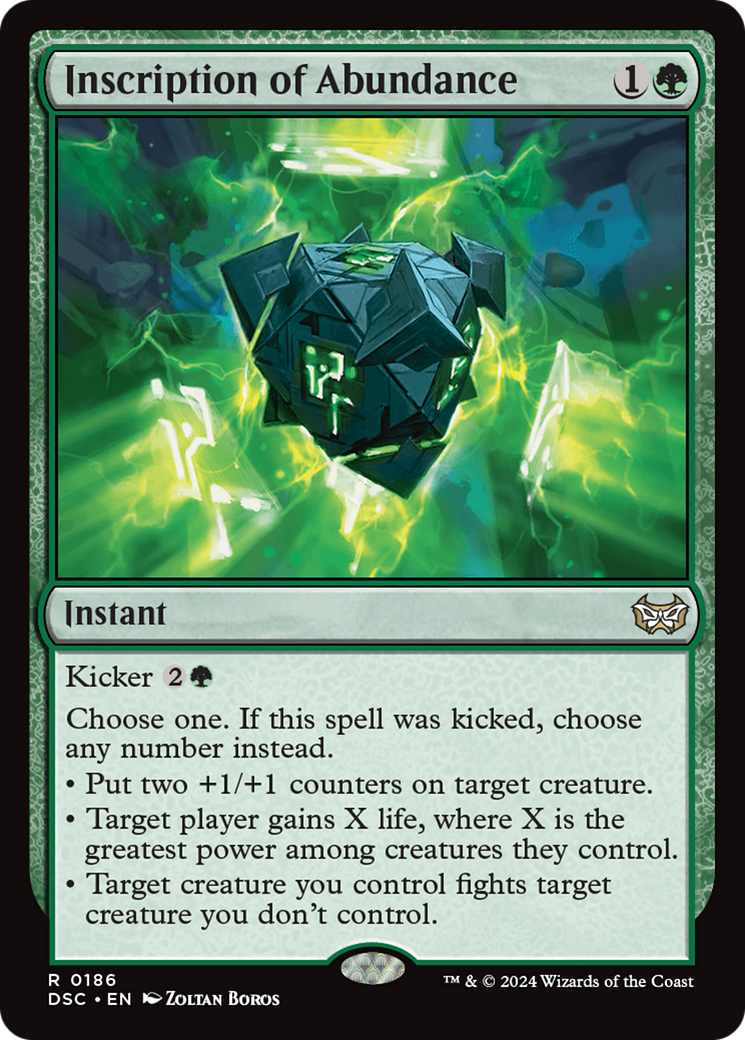 Inscription of Abundance (DSC-186)  - Duskmourn: House of Horror Commander