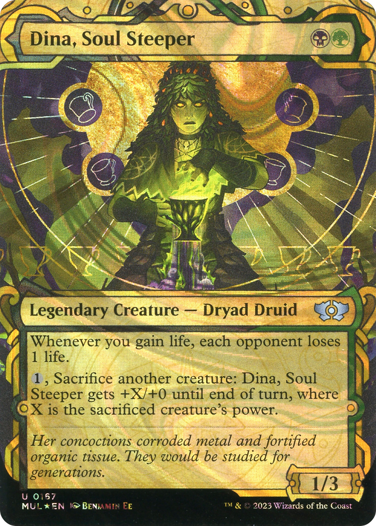 Dina, Soul Steeper (Halo Foil) (MUL-167)  Foil - Multiverse Legends: (Showcase) (Borderless)