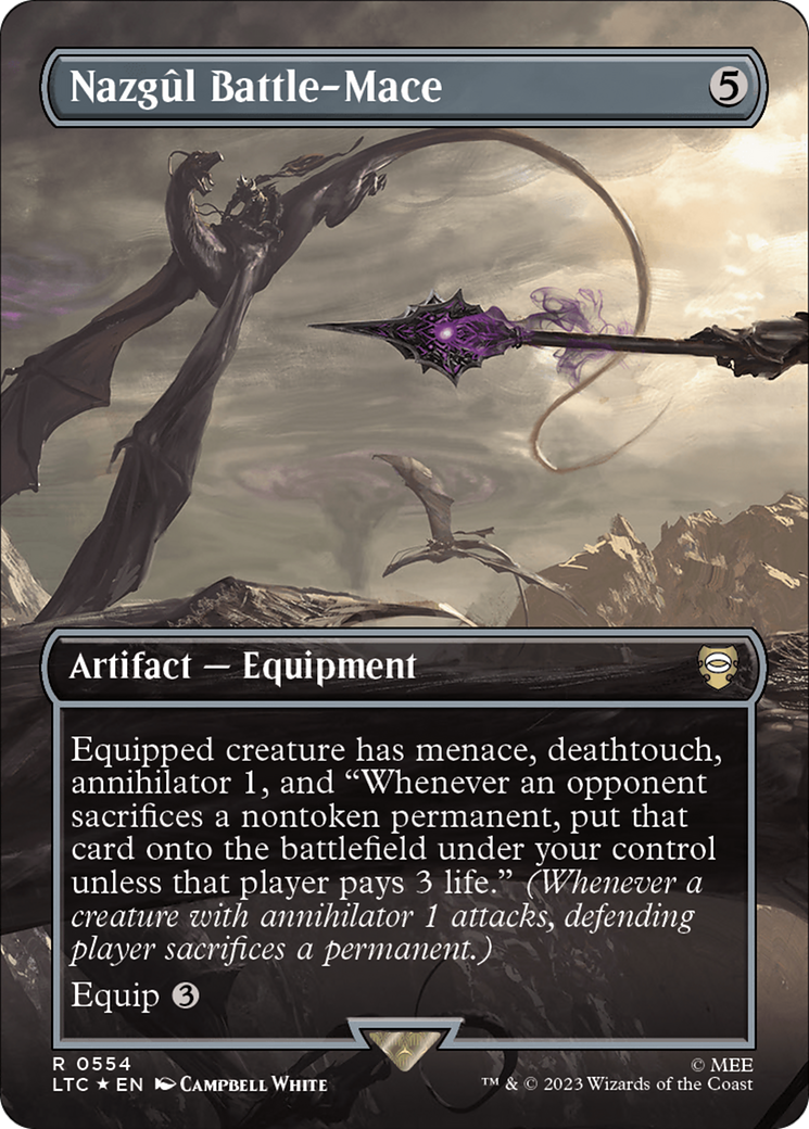 Nazgul Battle-Mace (Borderless) (Surge Foil) (LTC-554)  Foil - Tales of Middle-earth Commander
