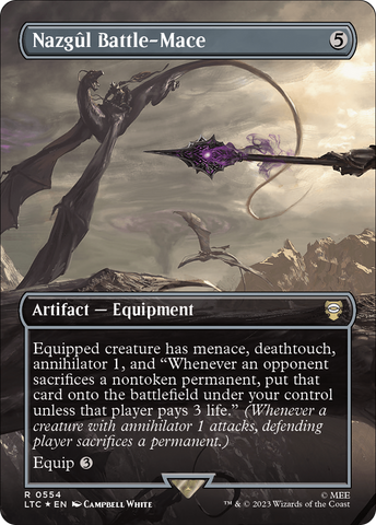 Nazgul Battle-Mace (Borderless) (Surge Foil) (LTC-554)  Foil - Tales of Middle-earth Commander
