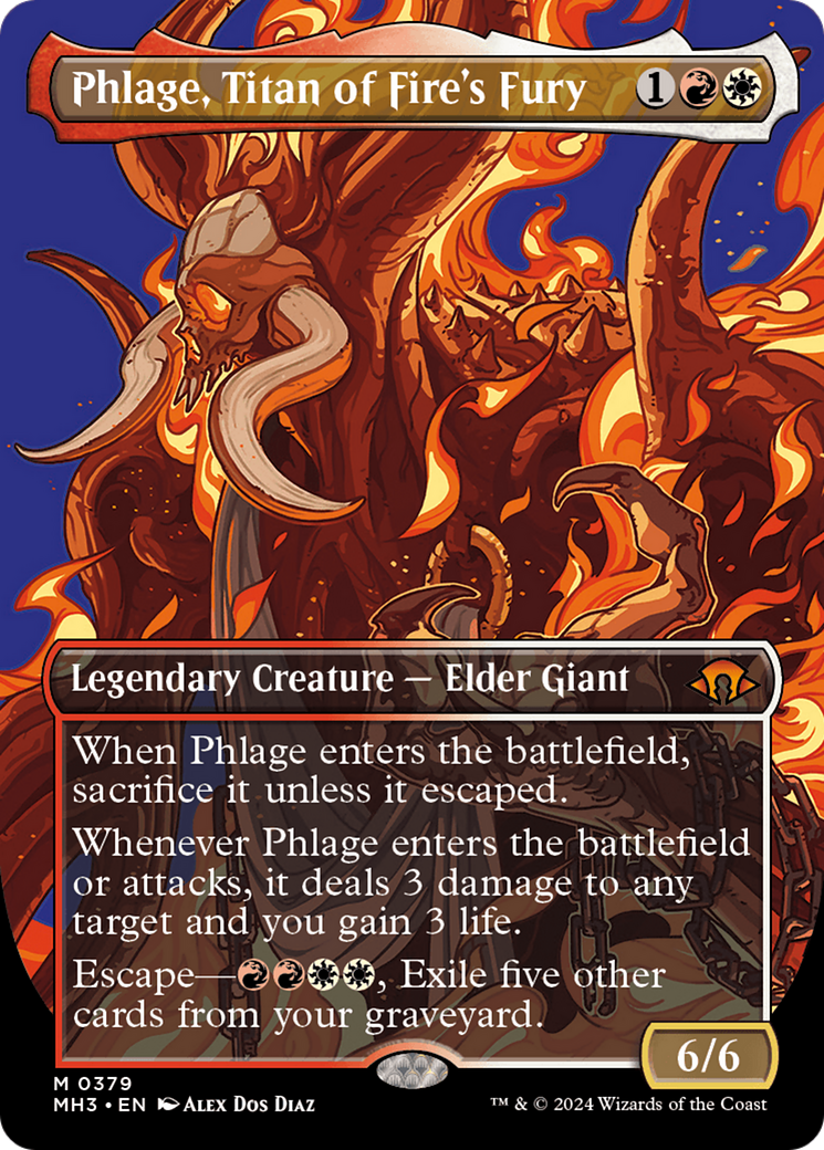 Phlage, Titan of Fire's Fury (Borderless) (MH3-379)  Foil - Modern Horizons 3