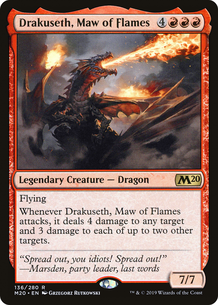 Drakuseth, Maw of Flames (M20-136)  - Core Set 2020