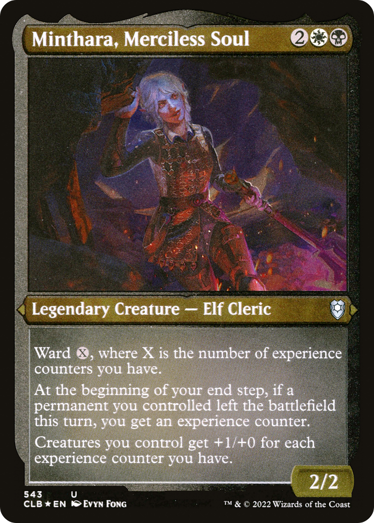 Minthara, Merciless Soul (CLB-543)  Etched Foil - Commander Legends: Battle for Baldur's Gate
