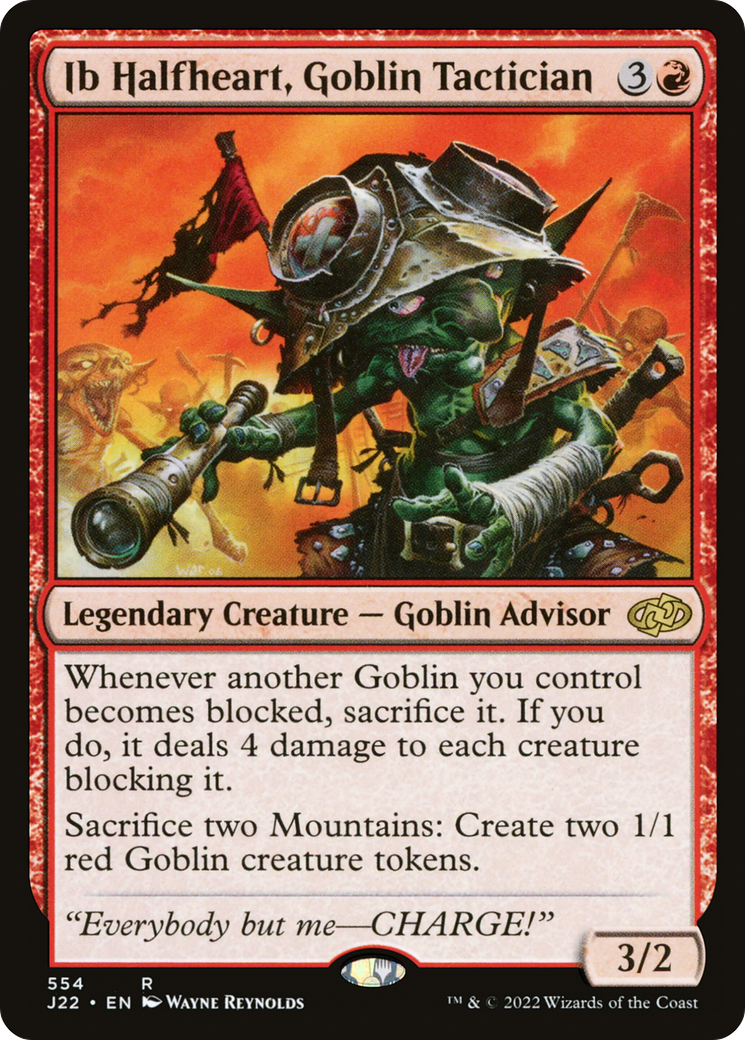 Ib Halfheart, Goblin Tactician (J22-554)  - Jumpstart 2022