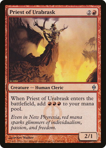 Priest of Urabrask (NPH-090)  Foil - New Phyrexia