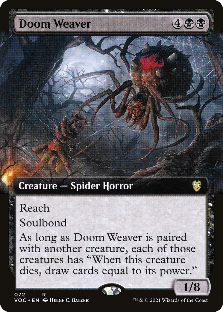 Doom Weaver (Extended Art) (VOC-072)  - Crimson Vow Commander: (Extended Art)