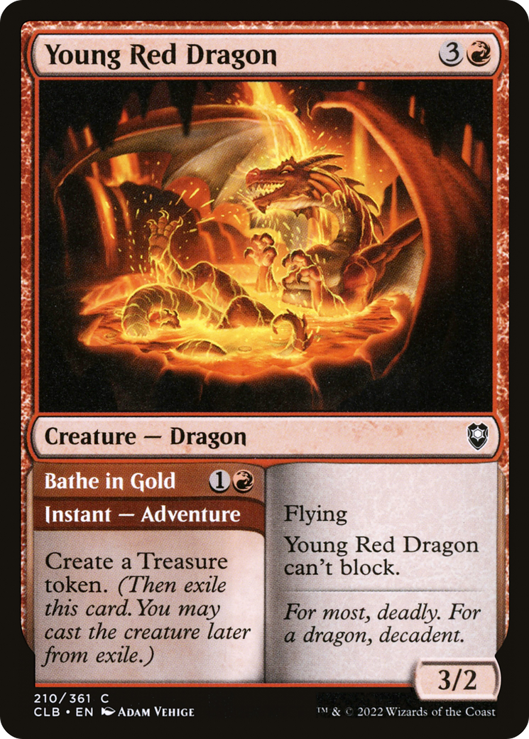 Young Red Dragon (CLB-210)  Foil - Commander Legends: Battle for Baldur's Gate
