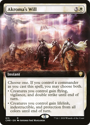 Akroma's Will (Extended Art) (CMR-615)  - Commander Legends: (Extended Art)