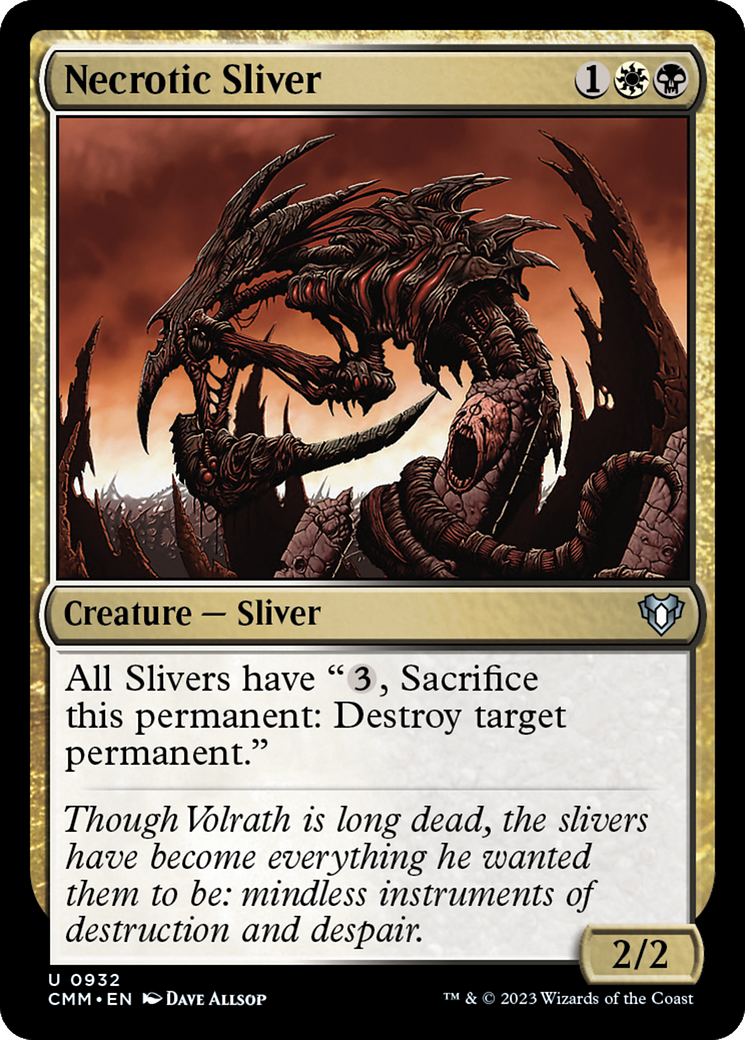 Necrotic Sliver (CMM-932)  - Commander Masters