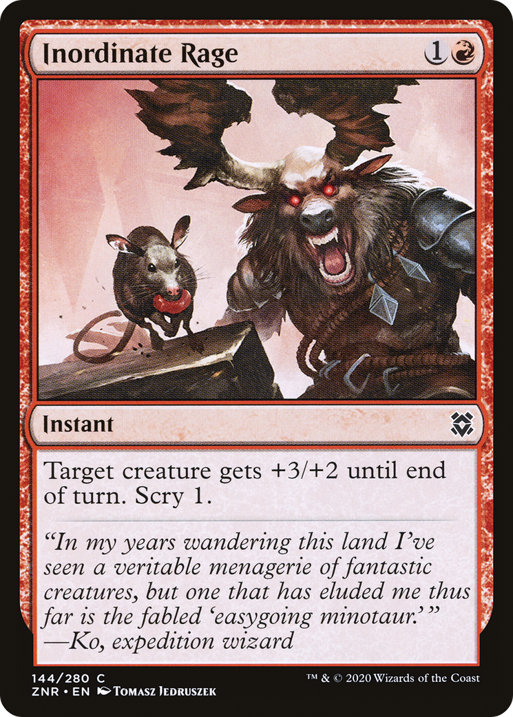 Inordinate Rage (ZNR-144)  - Zendikar Rising