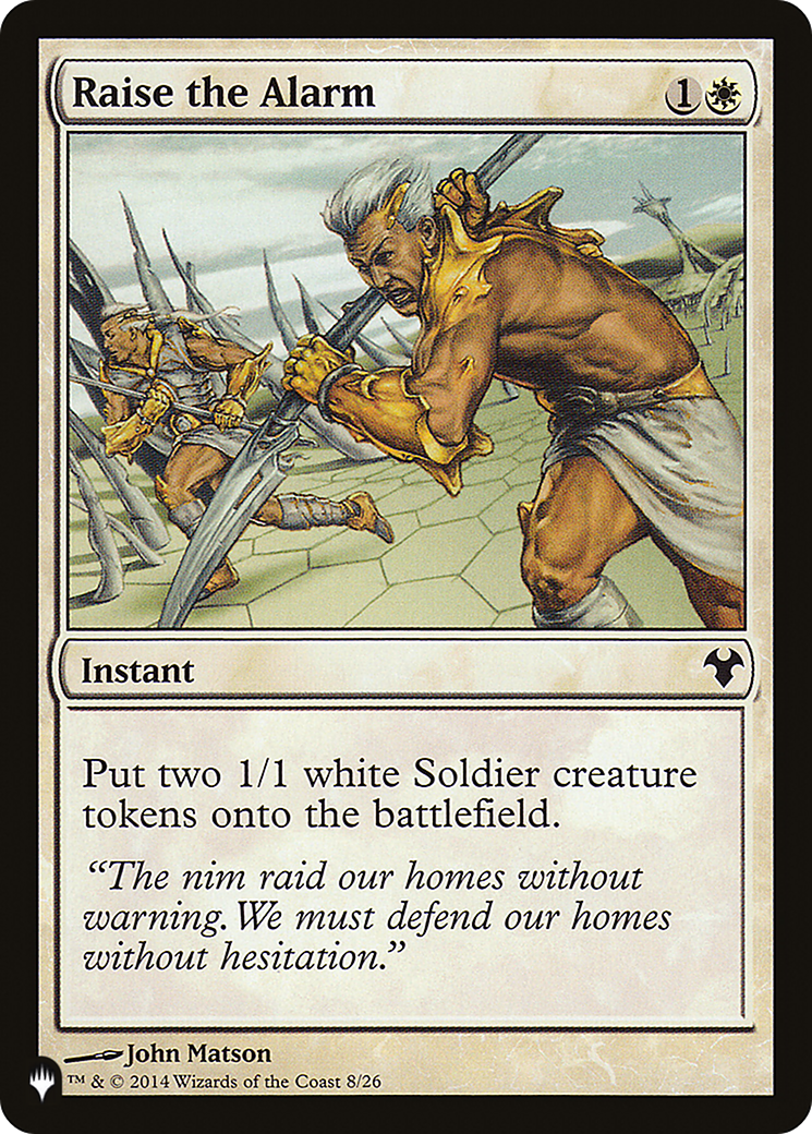 Raise the Alarm (LIST-MD1-8)  - The List