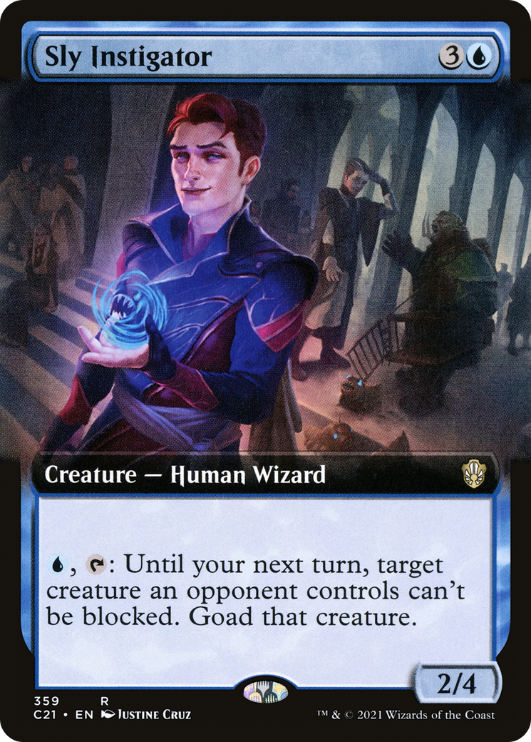 Sly Instigator (Extended Art) (C21-359)  - Commander 2021: (Extended Art)