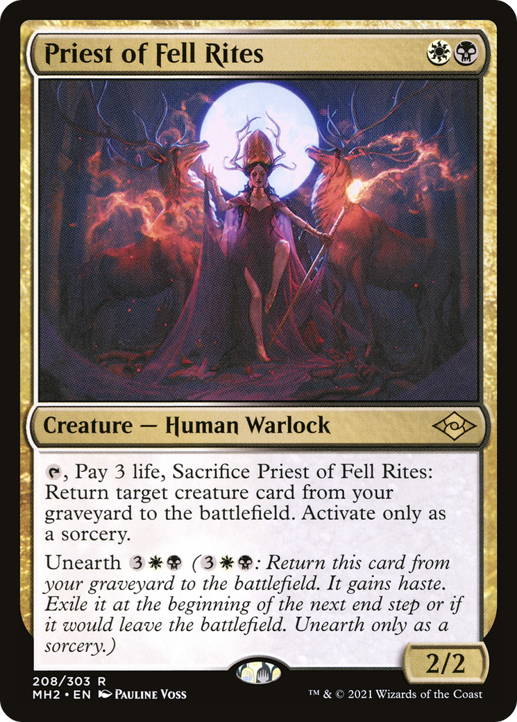 Priest of Fell Rites (MH2-208)  Foil - Modern Horizons 2