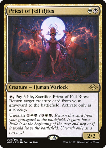 Priest of Fell Rites (MH2-208)  Foil - Modern Horizons 2