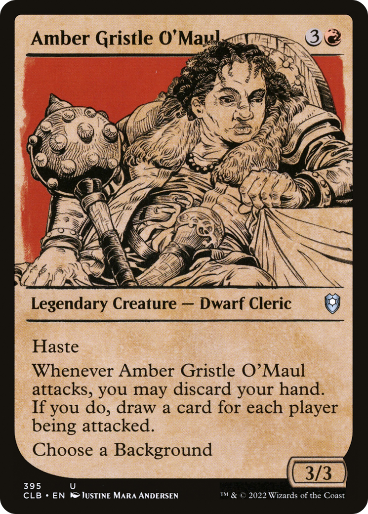 Amber Gristle O'Maul (Showcase) (CLB-395) - Commander Legends: Battle for Baldur's Gate: (Showcase)