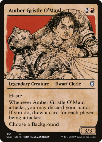 Amber Gristle O'Maul (Showcase) (CLB-395)  - Commander Legends: Battle for Baldur's Gate: (Showcase)