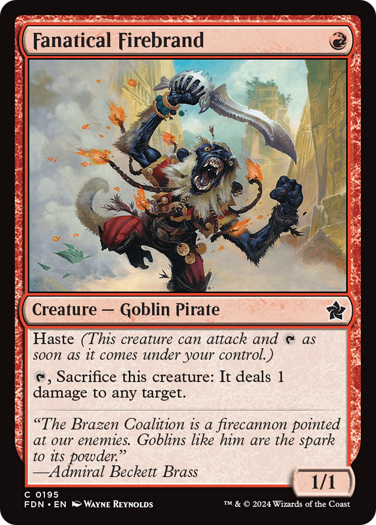 Fanatical Firebrand (FDN-195)  Foil - Foundations