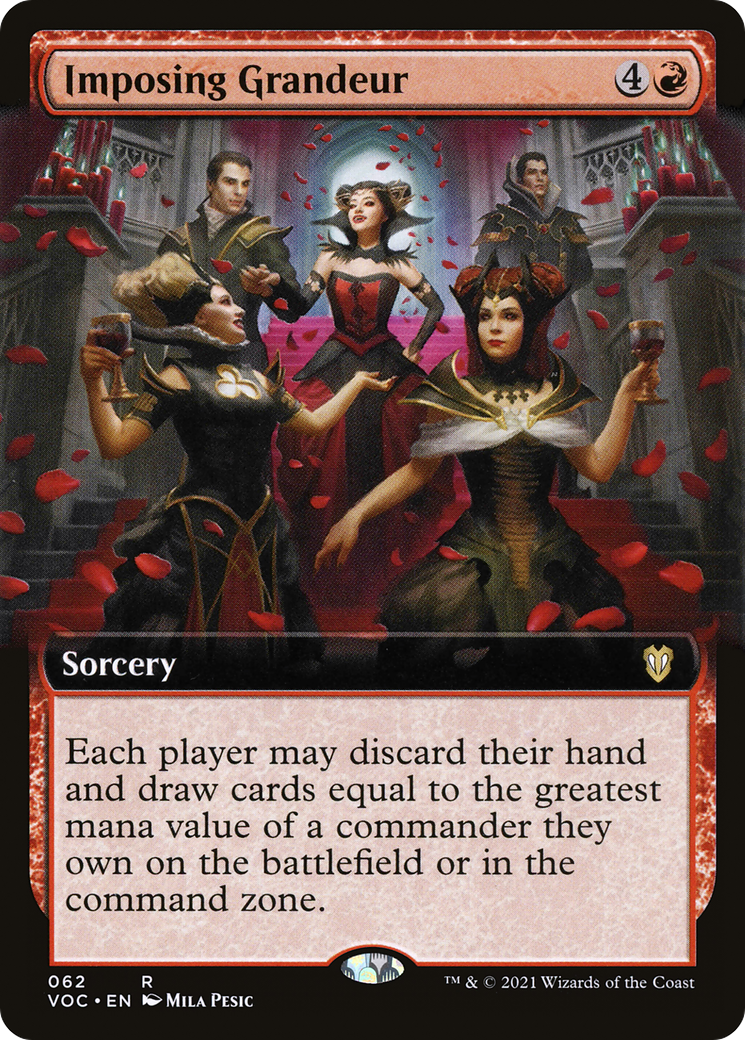 Imposing Grandeur (Extended Art) (VOC-062)  - Crimson Vow Commander: (Extended Art)