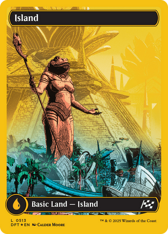 Island (0513) (First-Place Foil) (DFT-513)  Foil - Aetherdrift: (Full Art)