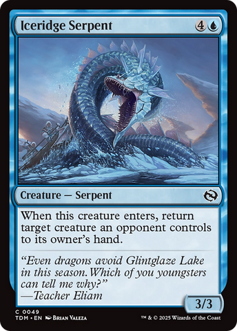 Iceridge Serpent (TDM-049)  Foil - Tarkir: Dragonstorm