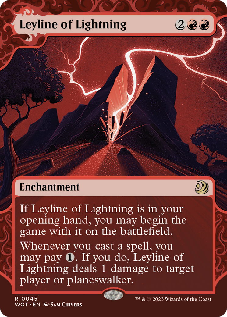 Leyline of Lightning (WOT-045)  Foil - Wilds of Eldraine: Enchanting Tales: (Showcase) (Borderless)