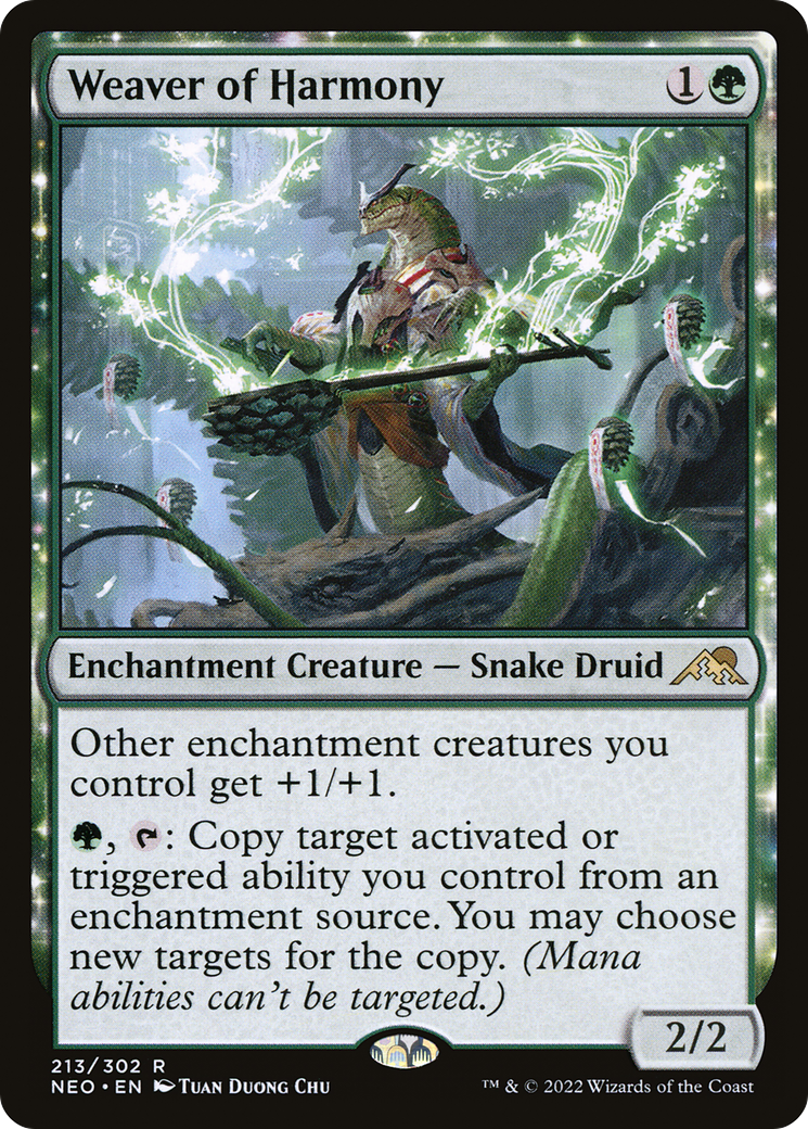 Weaver of Harmony (NEO-213)  - Kamigawa: Neon Dynasty: (enchantment)
