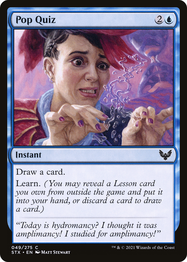 Pop Quiz (STX-049)  Foil - Strixhaven: School of Mages