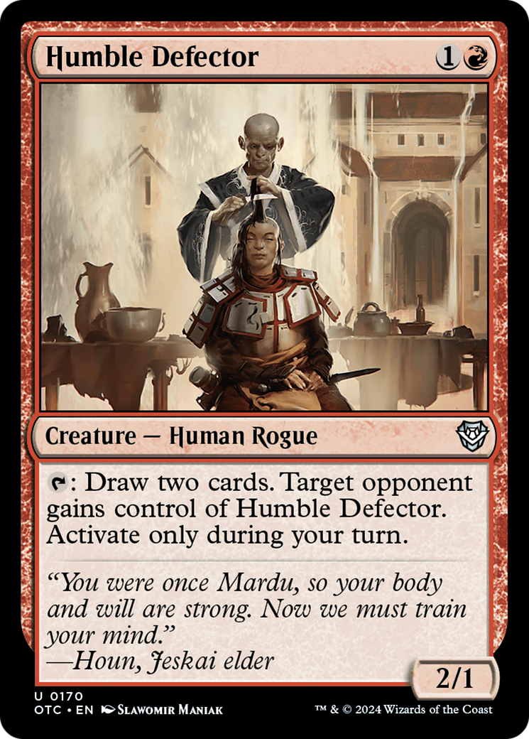 Humble Defector (OTC-170)  - Outlaws of Thunder Junction Commander
