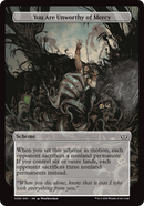 You Are Unworthy of Mercy (Full Art) (A:DSC-359)  - Duskmourn: House of Horror Commander