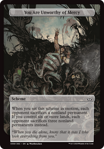 You Are Unworthy of Mercy (Full Art) (A:DSC-359)  - Duskmourn: House of Horror Commander