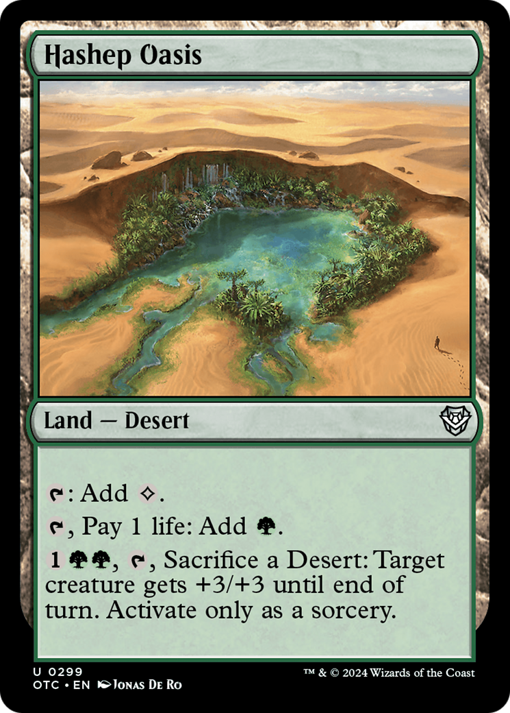 Hashep Oasis (OTC-299)  - Outlaws of Thunder Junction Commander