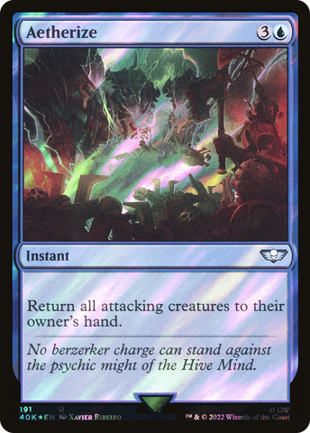 Aetherize (Surge Foil) (40K-191)  Foil - Warhammer 40,000 Commander