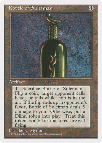 Bottle of Suleiman (4ED-)  - Fourth Edition