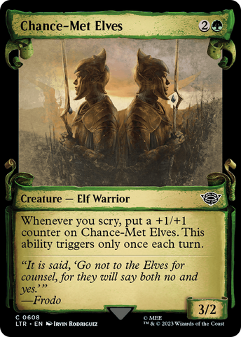 Chance-Met Elves (Showcase Scrolls) (LTR-608)  Foil - The Lord of the Rings: Tales of Middle-earth: (Showcase)