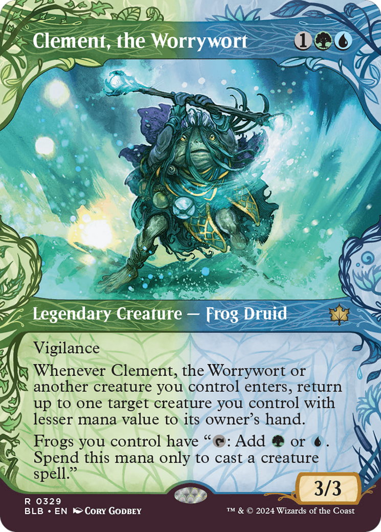 Clement, the Worrywort (Showcase) (BLB-329)  - Bloomburrow: (Showcase) (Borderless)