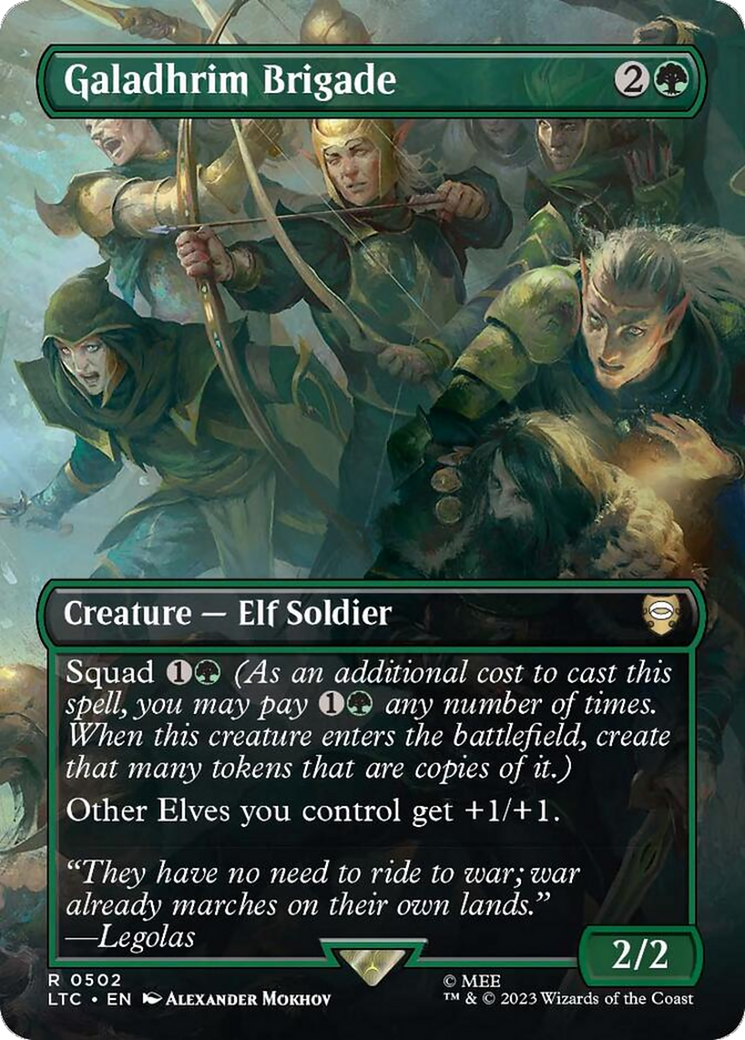Galadhrim Brigade (Borderless) (LTC-502)  Foil - Tales of Middle-earth Commander