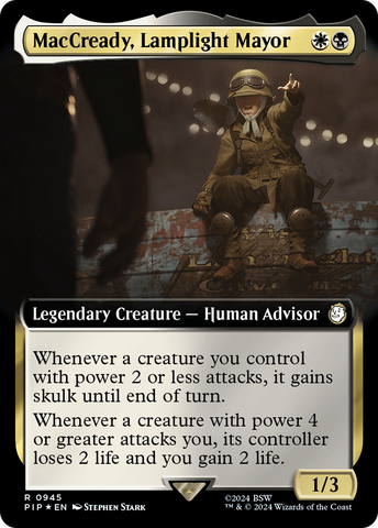MacCready, Lamplight Mayor (Extended Art) (Surge Foil) (PIP-945) - Fallout: (Extended Art) Foil
