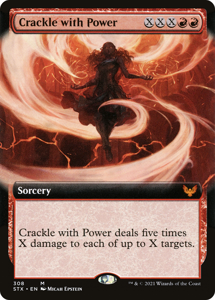 Crackle with Power (Extended Art) (STX-308)  Foil - Strixhaven: School of Mages: (Extended Art)