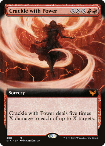Crackle with Power (Extended Art) (STX-308)  Foil - Strixhaven: School of Mages: (Extended Art)