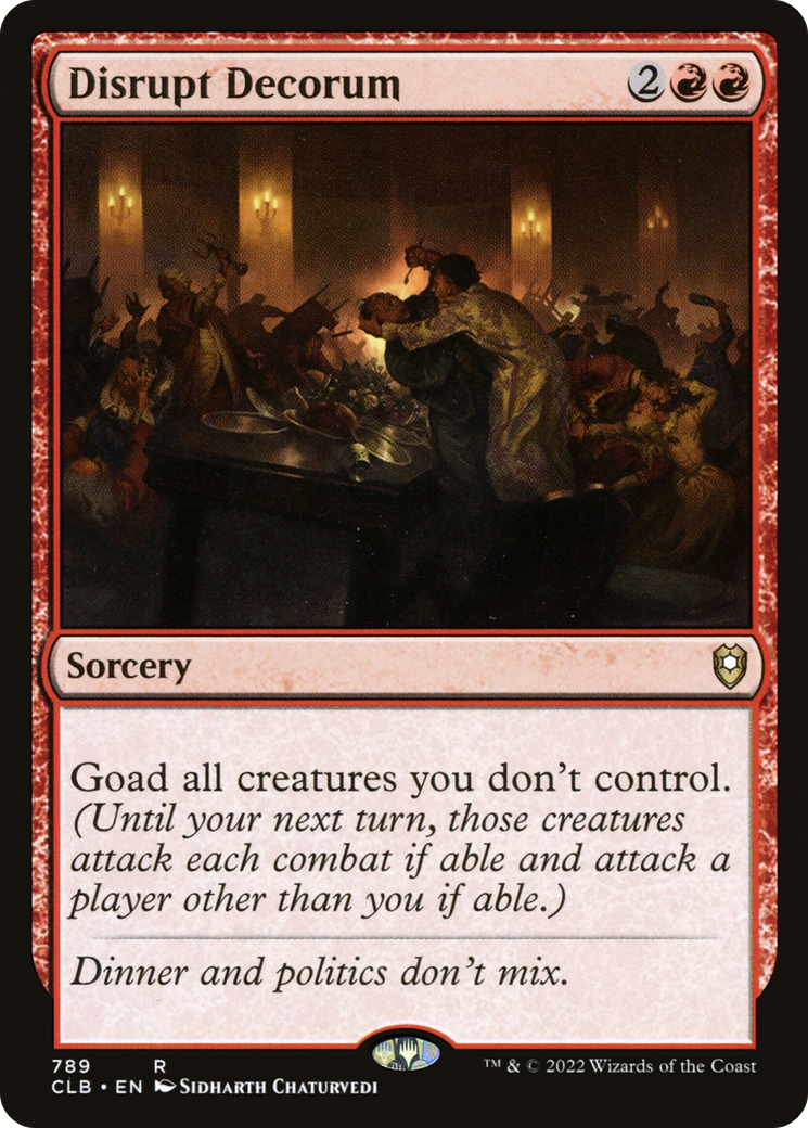 Disrupt Decorum (CLB-789)  - Commander Legends: Battle for Baldur's Gate